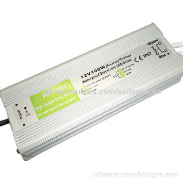 LED Driver, 12/24V 100W, IP67, CE- and RoHS-marked